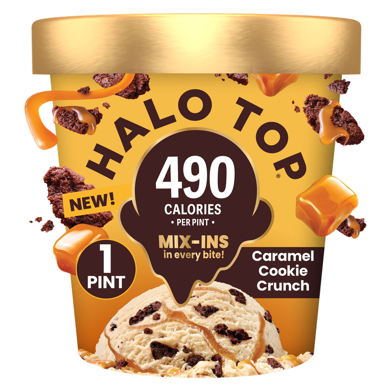 Halo Top Mix-In Caramel Dark Chocolate Cookie Crunch, 16 fl oz