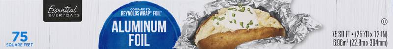 Essential Everyday Standard Aluminum Foil , 75sqft