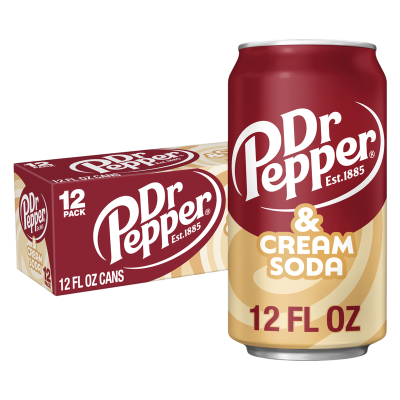 Dr Pepper & Cream Soda 12pk 12oz Can