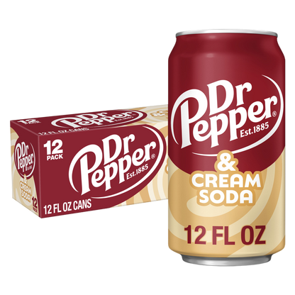 Dr Pepper & Cream Soda 12pk 12oz Can