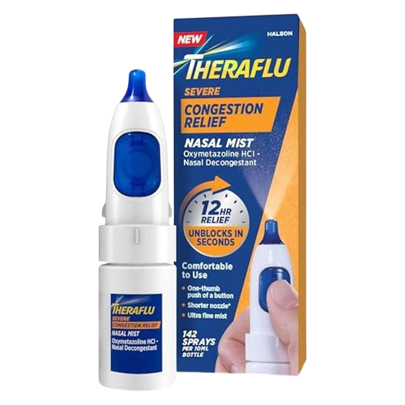 Theraflu Severe Congestion Relief Nasal Mist, 0.34oz