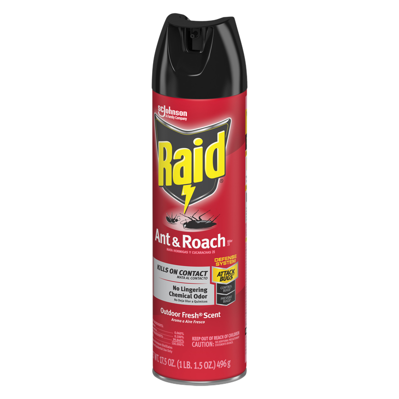 Raid Ant & Roach Outdoor Fresh Twin Pack, 17.5oz