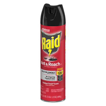 Raid Ant & Roach Outdoor Fresh Twin Pack, 17.5oz