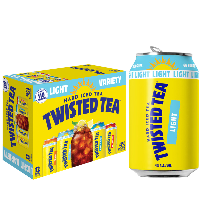 Twisted Tea Extreme Raspberry Light Twisted Tea Light Variety 12pk 12oz Can 4% ABV - Twisted Tea – BevMo!