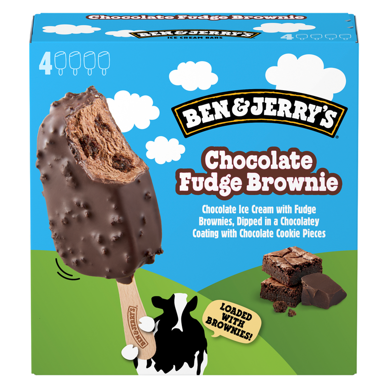 Ben & Jerry's Chocolate Fudge Brownie Ice Cream Bars 4ct
