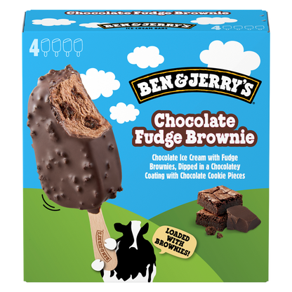 Ben & Jerry's Chocolate Fudge Brownie Ice Cream Bars 4ct