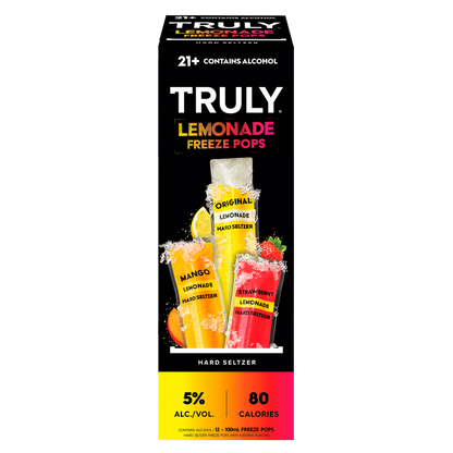 TRULY Hard Seltzer Lemonade Iced Pops 12pk 100ml Sleeve 5.0% ABV