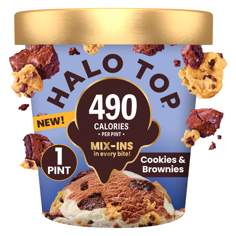 Halo Top Cookies & Brownies Light Ice Cream Pint, 16 fl oz