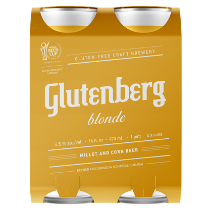 Glutenberg Blonde Ale Gluten Free 4pk 16oz Can
