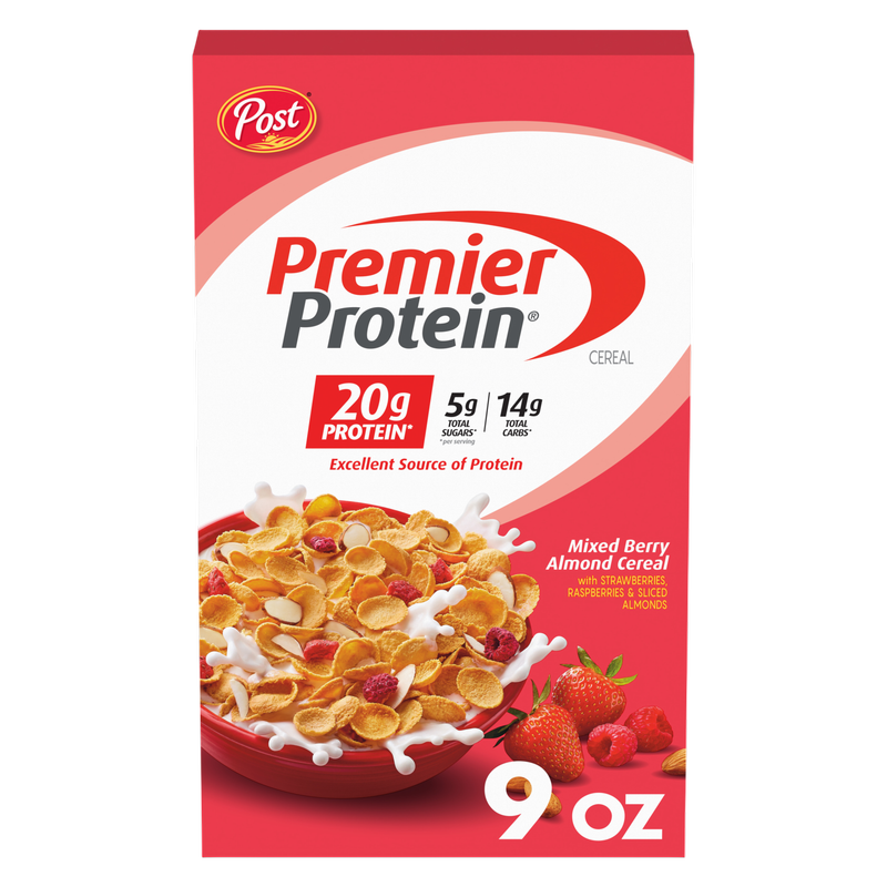 Post Premier Protein Mixed Berry Almond Cereal, 9oz