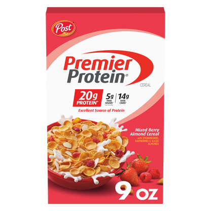 Post Premier Protein Mixed Berry Almond Cereal, 9oz