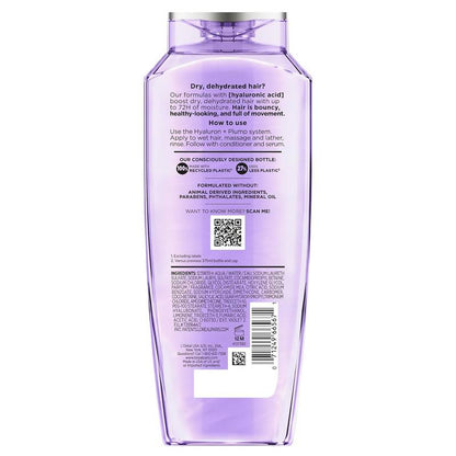 L'Oreal Shampoo, Hyaluron Plump Hydrating, Paraben Free for Dry Hair, 12.6oz