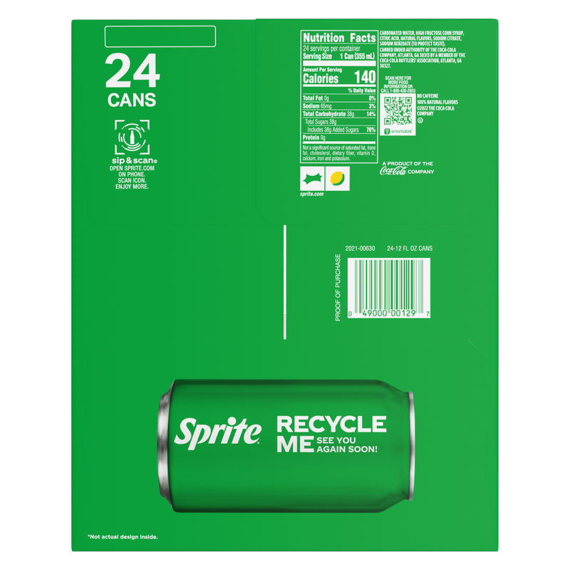 Sprite 24pk 12oz Can
