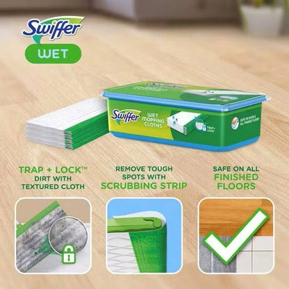 Swiffer Sweeper 2-in-1, Dry and Wet Multi Surface Floor Sweeping and Mopping Starter Kit