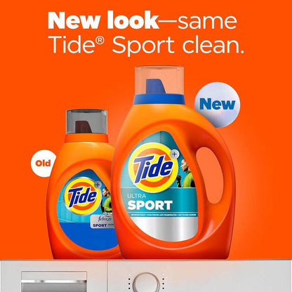 Tide Ultra Sport Advanced Sweat plus Stain Fighters Liquid Laundry Detergent, 59 Loads, 84oz