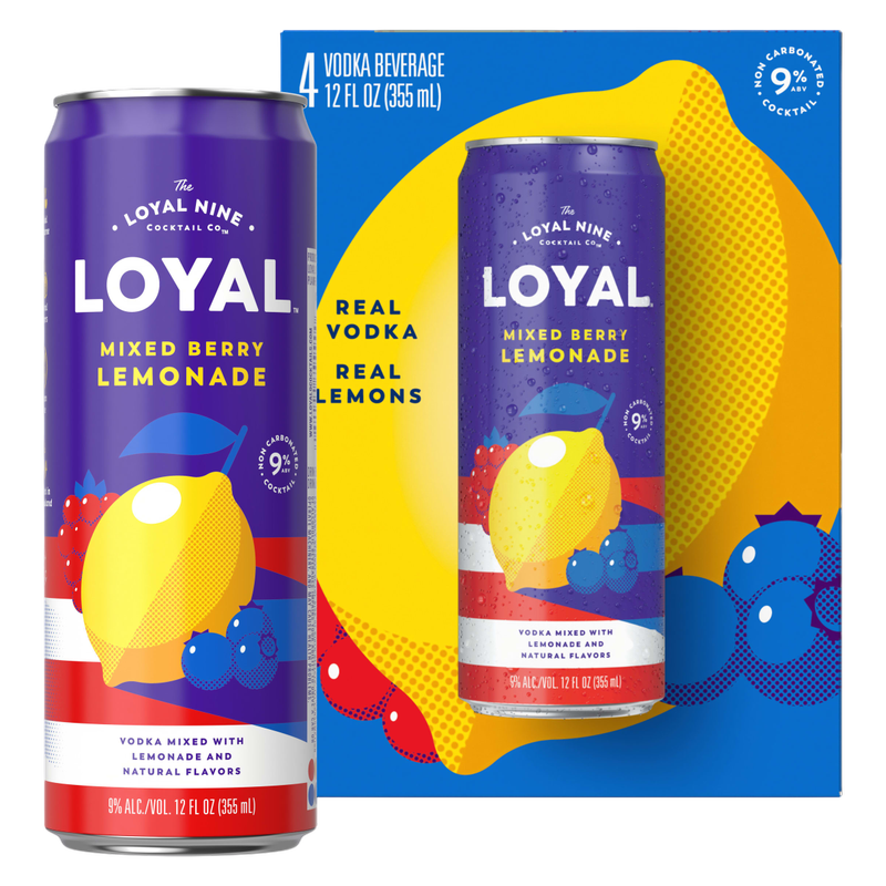 Loyal 9 Mixed Berry Lemonade 4k 12oz 9% ABV