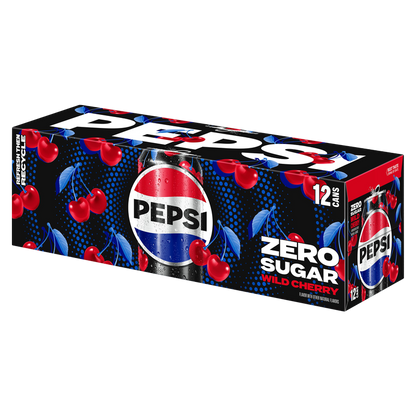 Pepsi Zero Sugar Wild Cherry 12oz 12pk