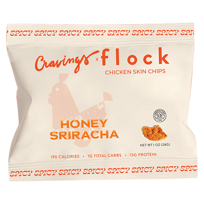 Flock Honey Sriracha Chicken Skin Chips 1oz