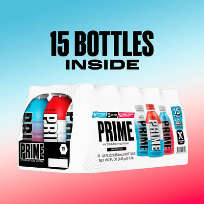 Prime Hydration Variety Pack 15pk 12oz Btl