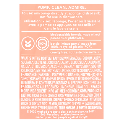 Method Dish Soap Clementine 18oz