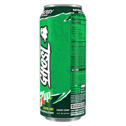 GHOST Energy Zero Sugar 7UP Lemon-Lime 16oz Can