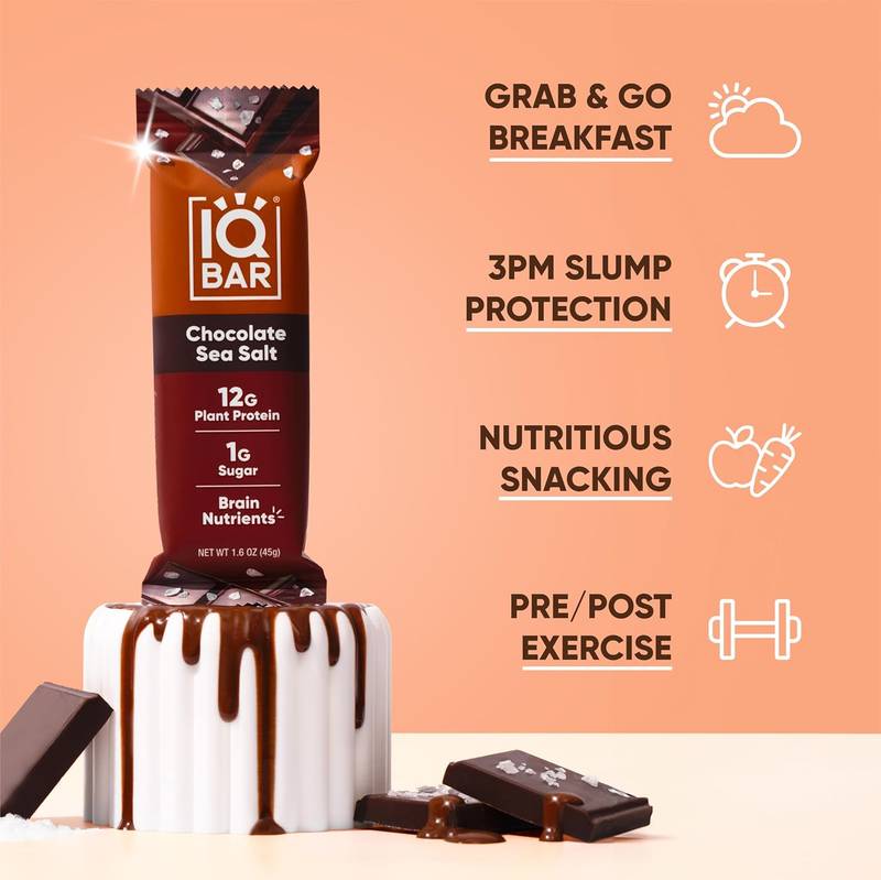 IQBAR Chocolate Sea Salt Bar 1.6oz