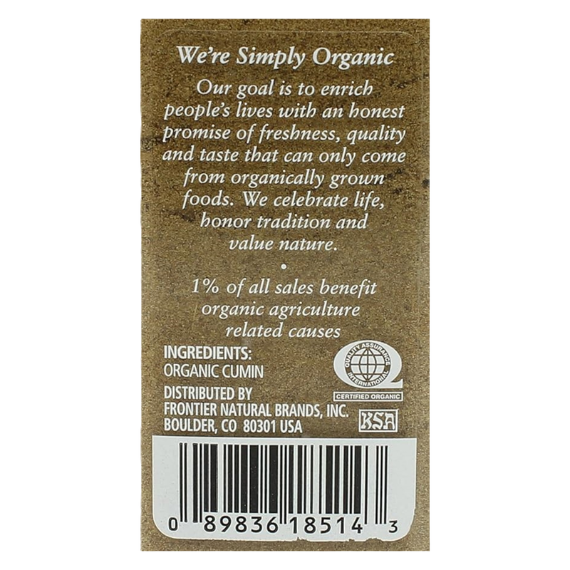 Simply Organic Cumin, 2.31oz.