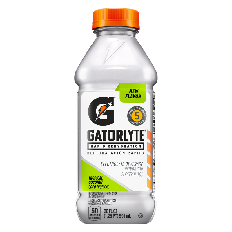 Gatorade Gatorlyte Lower Sugar Tropical Coconut 20oz Btl