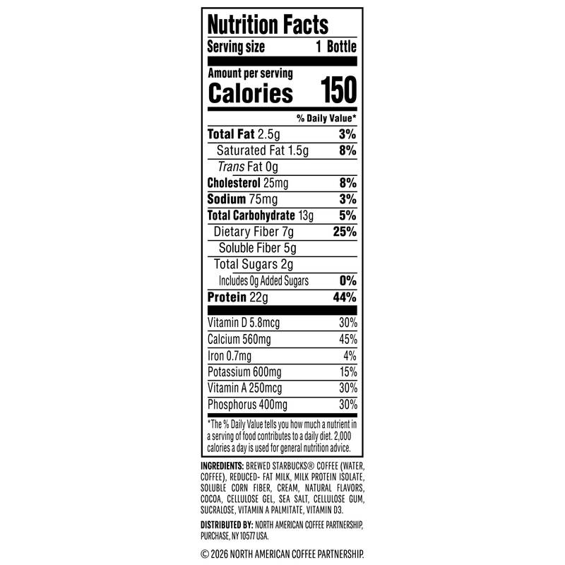 Starbucks Coffee & Protein Drink Caffe Mocha 12oz Btl