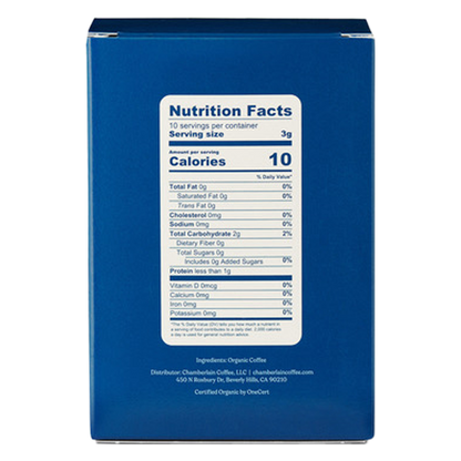 Chamberlain Coffee Wildcat Instant Coffee Sticks 10ct