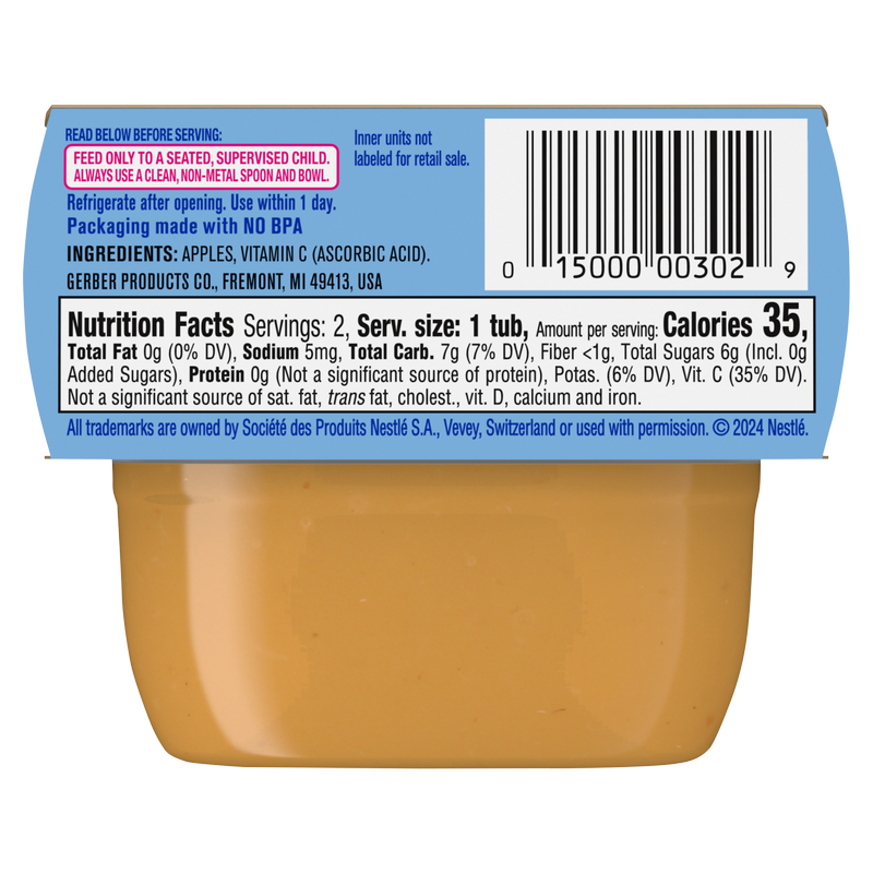 Gerber 1st Foods Apple Baby Food 2oz 2ct