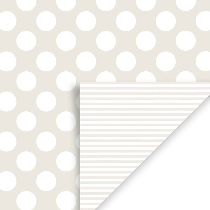 Pearl & Dot Stripe Double Sided Wrapping Paper