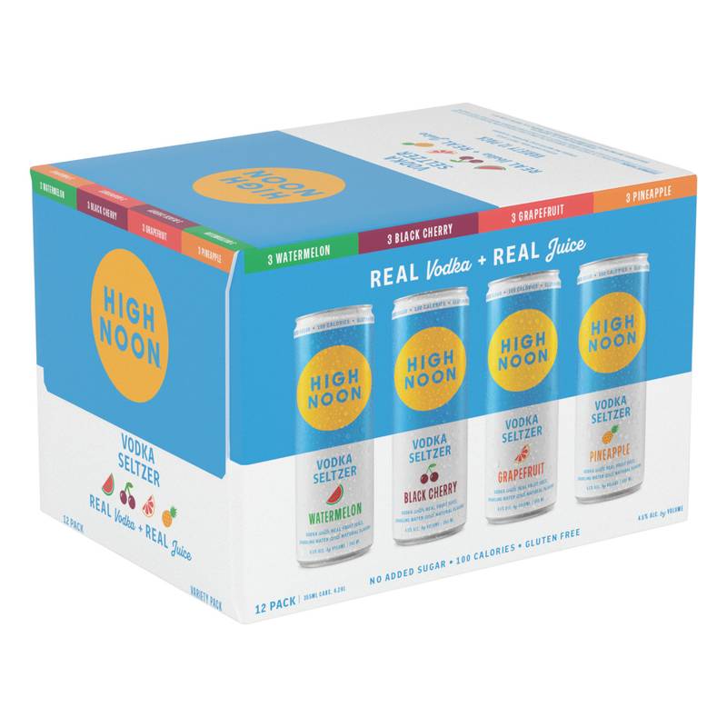 High Noon Vodka Hard Seltzer Variety 12pk 12oz Can 4.5% ABV