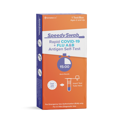 SpeedySwab™ Rapid COVID-19 + FLU A&B Antigen Self Test