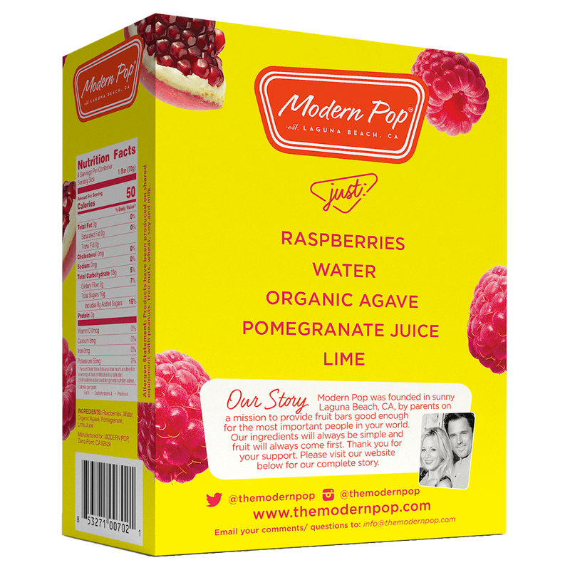 Pops Raspberry 1l Pl Modern Pop Raspberry Pomegranate Frozen Fruit Bars 10oz - BevMo! – BevMo!
