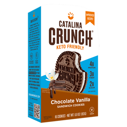 Catalina Crunch Chocolate Vanilla Keto Sandwich Cookie, 6.8oz