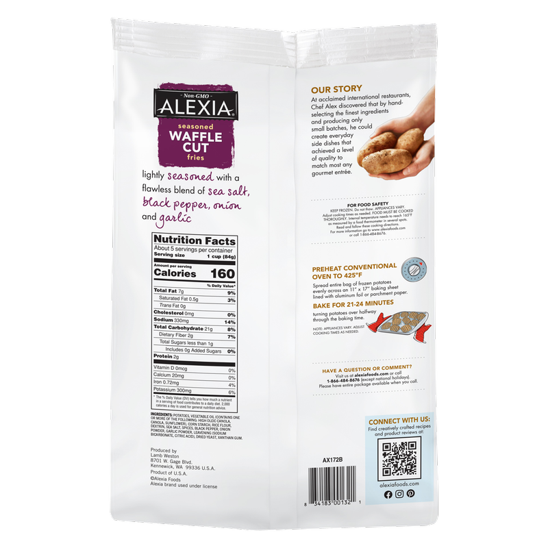 Alexia Crispy Waffle Fries w/Seasoned Salt 15oz