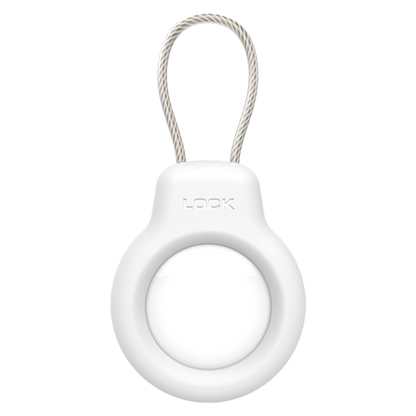 AirTag PC Rope Safety Lock Protective Case, White