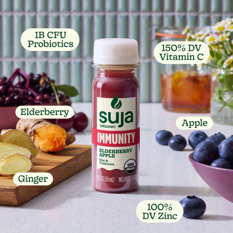 Suja Organic Immunity Elderberry Apple Shot 2oz Btl