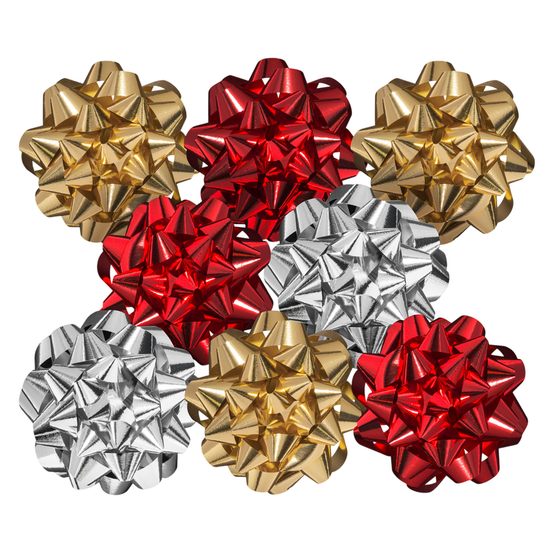 Red, Gold and Silver Bows
