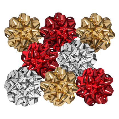 Red, Gold and Silver Bows