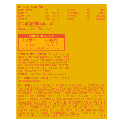 Meow Mix Original Choice Dry Cat Food 3.15lbs