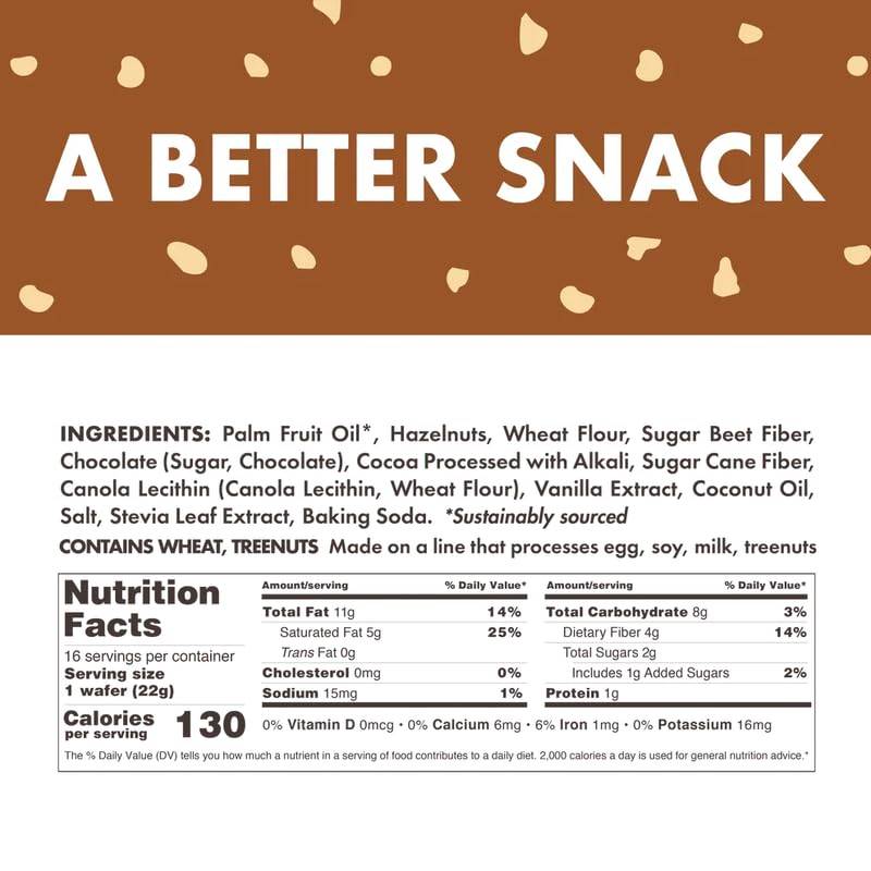 Rip Van Chocolate Hazelnut Wafer Cookies, 0.78oz Case 16 CT
