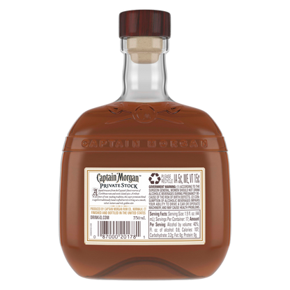 Captain Morgan Private Stock Spiced Rum 750ml (80 Proof) - Captain Captain Morgan Private Stock Spiced Rum 750ml (80 Proof) - Captain