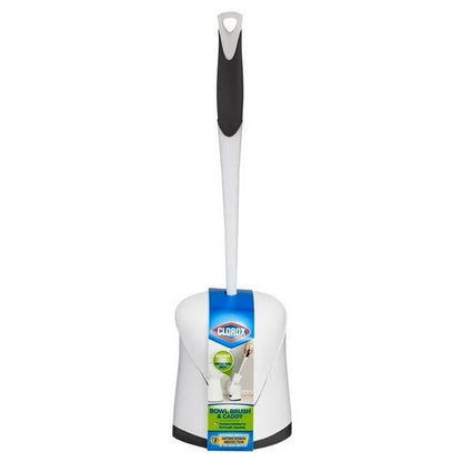 Clorox Hideaway Bowl Brush with Caddy White