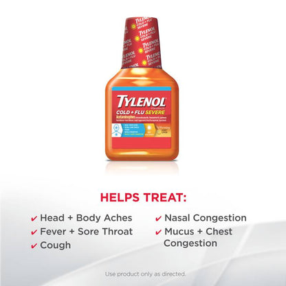 Tylenol Cold & Flu Severe Honey Warming Daytime 8oz