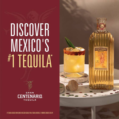 Gran Centenario Reposado with 1 Mexican National Team and 1 Club America Glasses Tequila 750ml (80 Proof)