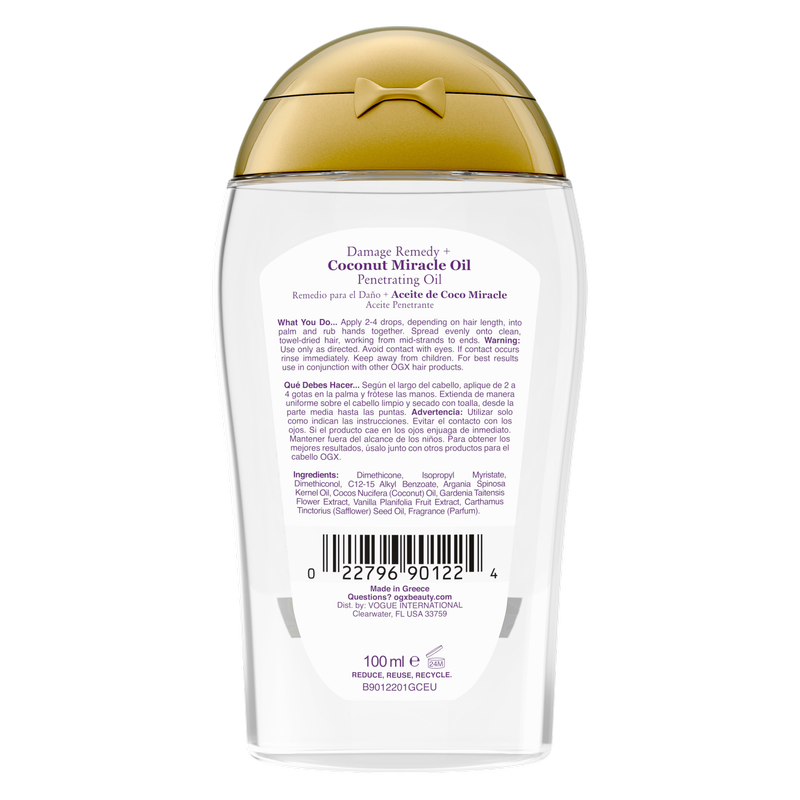 OGX Extra Strength Damage Remedy + Coconut Miracle Oil Penetrating Oil 3.3 fl oz