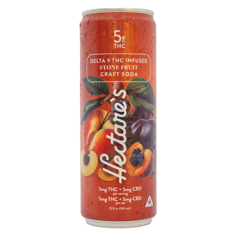 Hectare's THC 5mg Stone Fruit Craft Soda 4pk 12oz Can