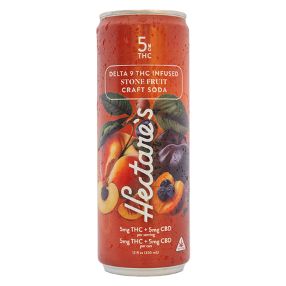 Hectare's THC 5mg Stone Fruit Craft Soda 4pk 12oz Can